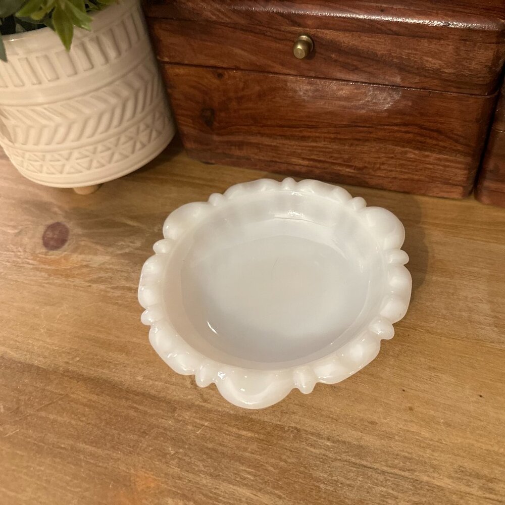 Milk Glass Tray Dish